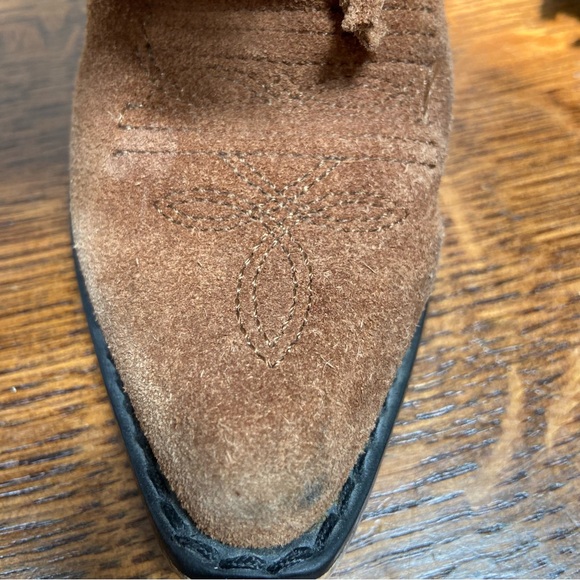 SMOKEY MOUNTAIN BROWN LEATHER FRINGE STUDDED COWGIRL COUNTRY WISTERIA BOOTS - Picture 12 of 16